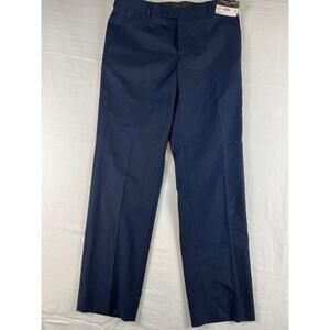 Pronto Uomo Men's Navy Blue Dress Pants Size 34x32 Polyester NWT